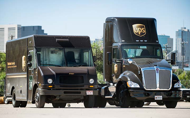 UPS trucks