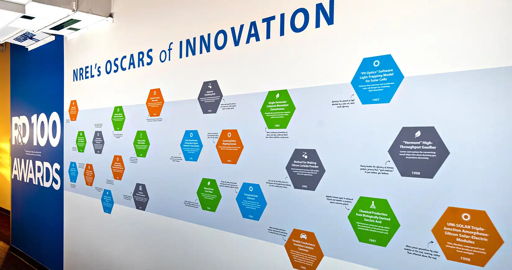 NREL's Oscars of Innovation display.