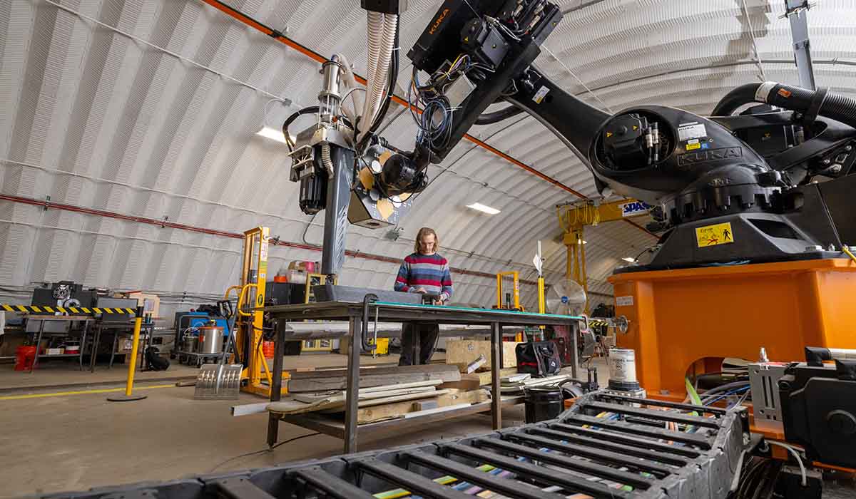 Lightning striking a field in a storm