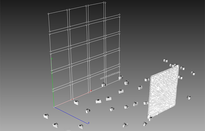 hfsf-pg-flt Representation depicting camera collection and transmission of data about large solar collectors