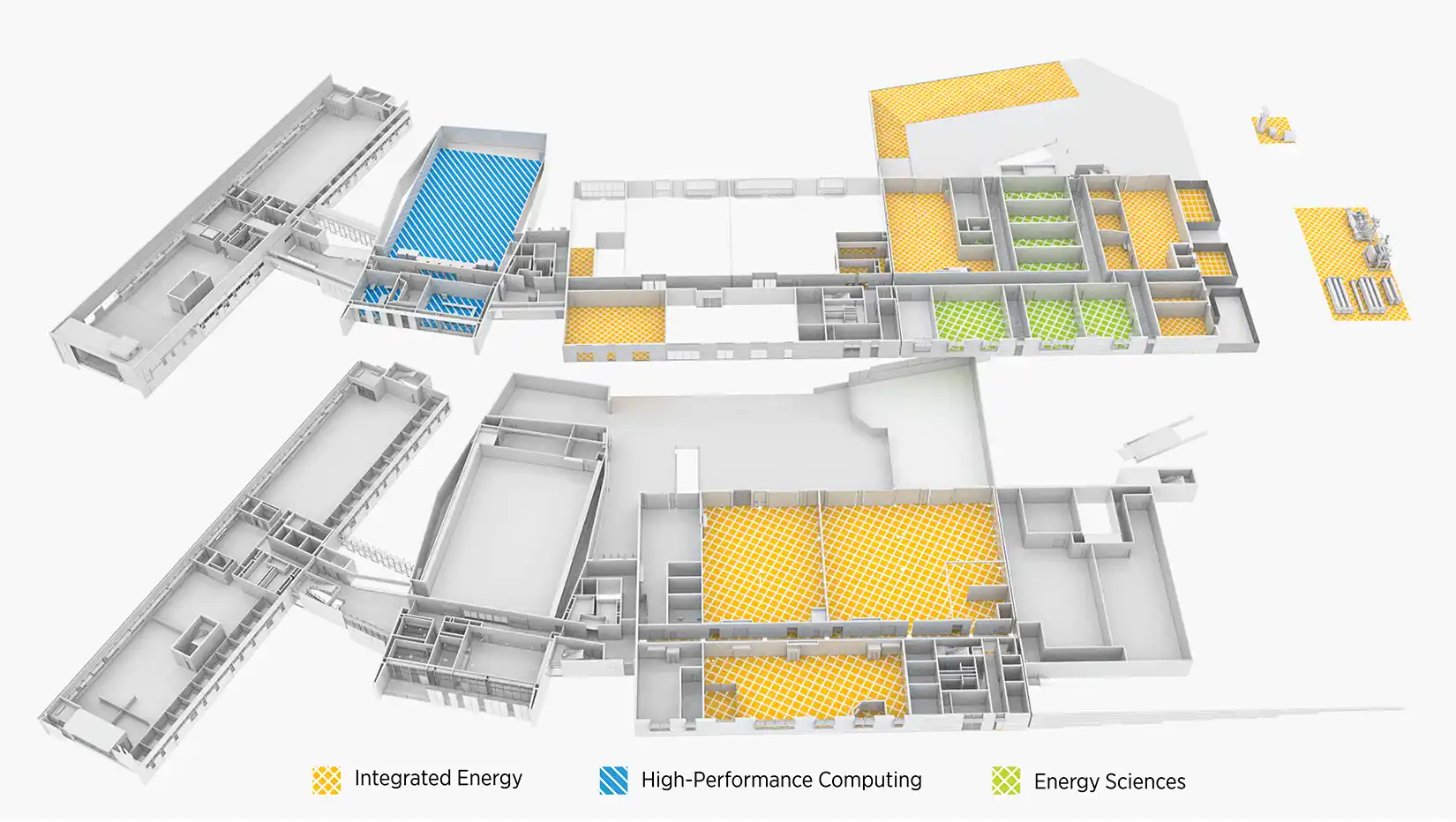 Digital image of the layout of the Energy Systems Integration Facility
