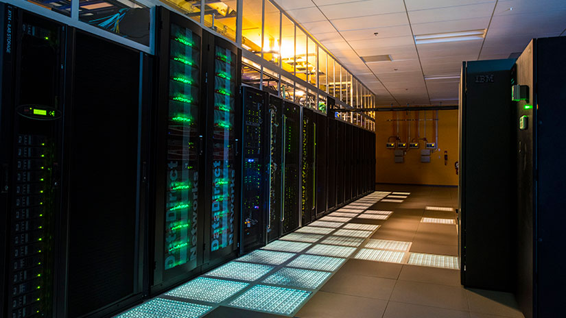 kestrel-45378 NREL's supercomputer, Kestrel, which resides in the Energy Systems Integration Facility.