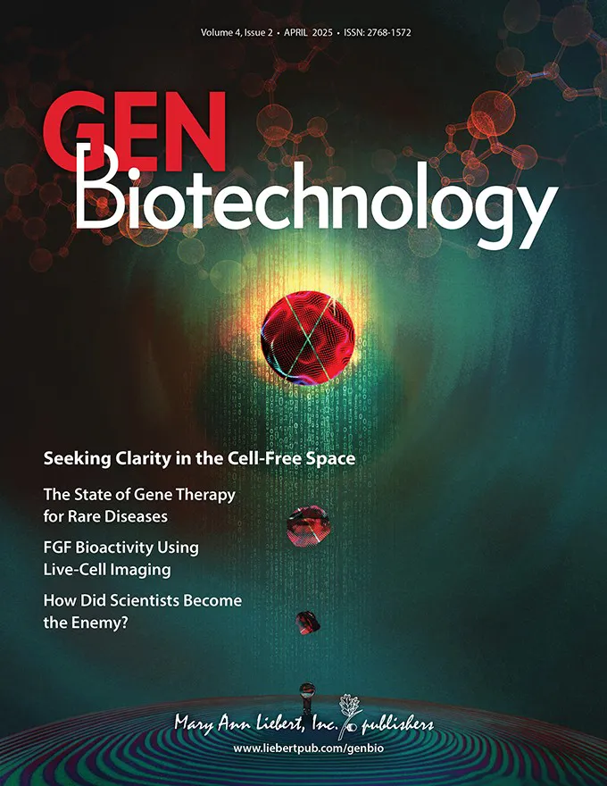 20260326-why-use-living-cells-nlr-is-making-chemicals-with-enzymes-alone-genbiotechnology-cover The cover of an issue of the journal GEN Biotechnology