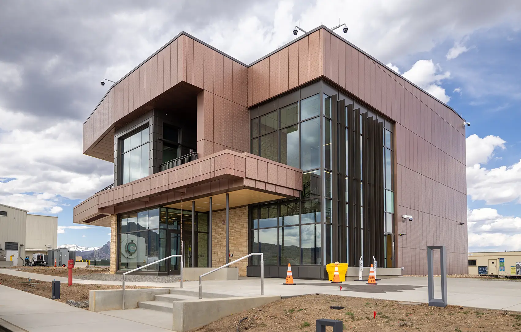 The exterior view of a building.