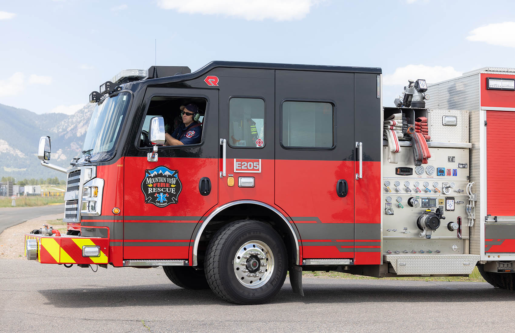 20260624-cradle-to-crisis-approach-improves-battery-safety-and-performance-106228 A person driving a fire truck.