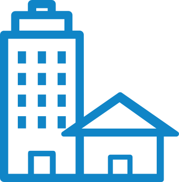 pv-applications-buildings Icon of two buildings.