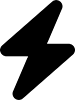 Lighting bolt icon.