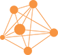 Illustration of molecules connected together in a star-shaped pattern.