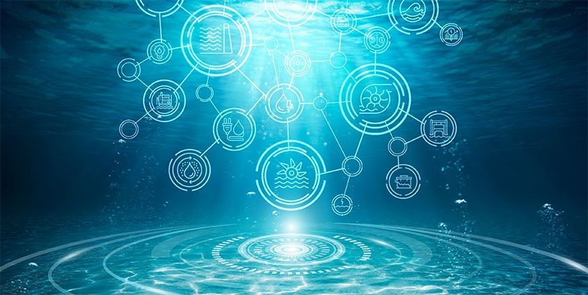beneath_the_surface_hero The seabed as viewed underwater overlain with water-related icons.