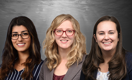 beneaththesurface-more-power-women-nakhai-jorgenson-stout-510x310 Three women's headshots overlain over a black-and-white underwater scene with water icons.